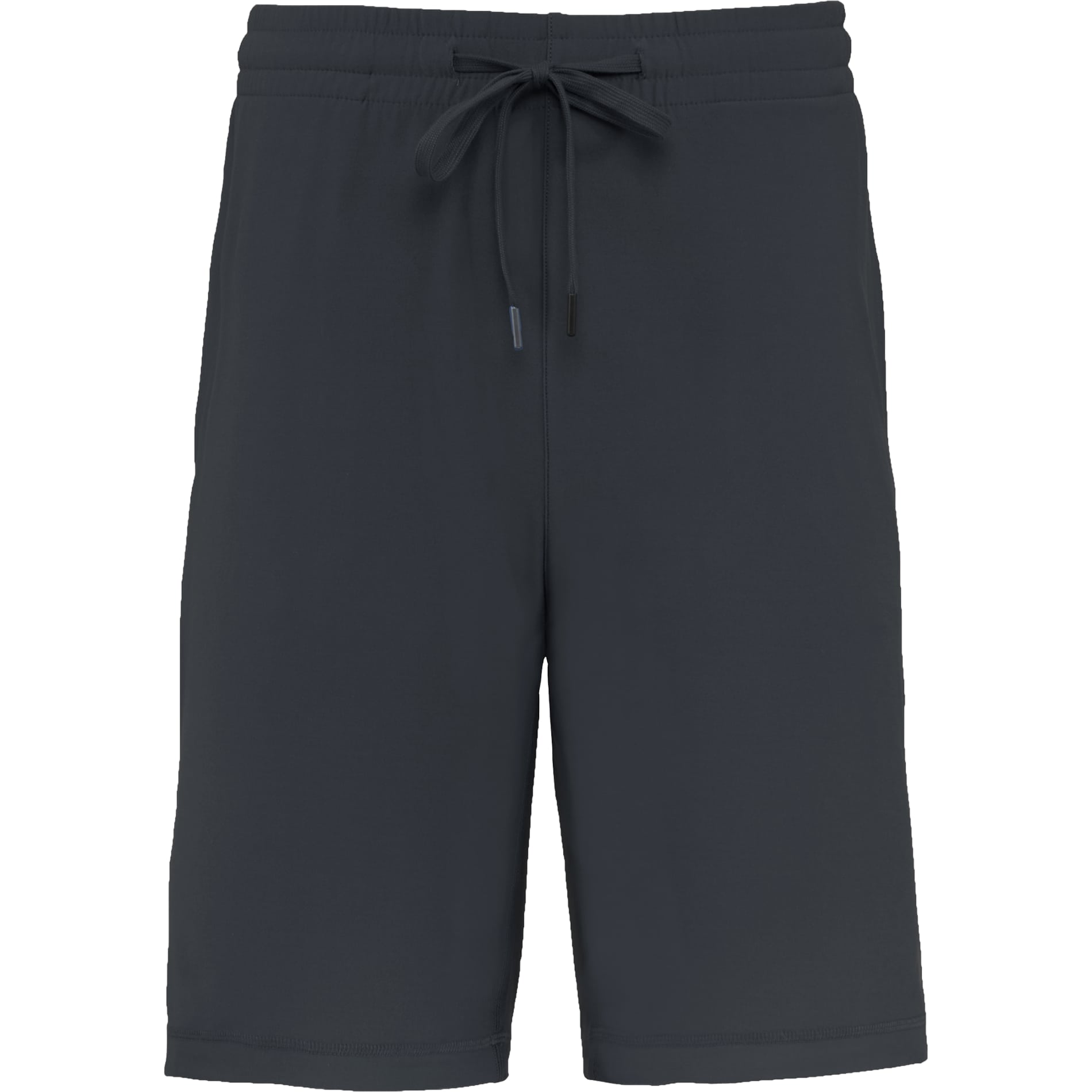 Front View of Grey WELLABLE Men's Knit Short plain