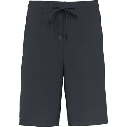Front View of Grey WELLABLE Men's Knit Short plain