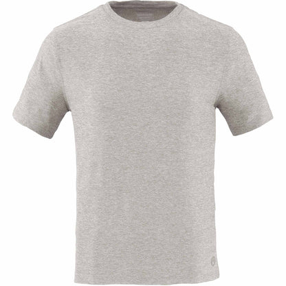 Front View of Grey WELLABLE Men's Short Sleeve Tee plain