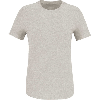 Front View of Grey WELLABLE Women's Short Sleeve Tee plain