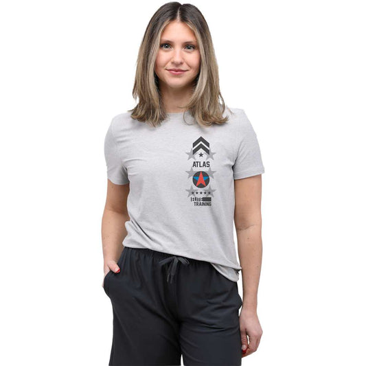 Front View of Grey WELLABLE Women's Short Sleeve Tee