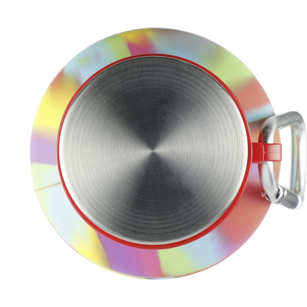 Front View of Multi Zigoo Silicone Collapsible Bottle 18oz - Tie Dye plain
