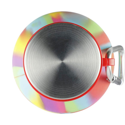 Front View of Multi Zigoo Silicone Collapsible Bottle 18oz - Tie Dye plain