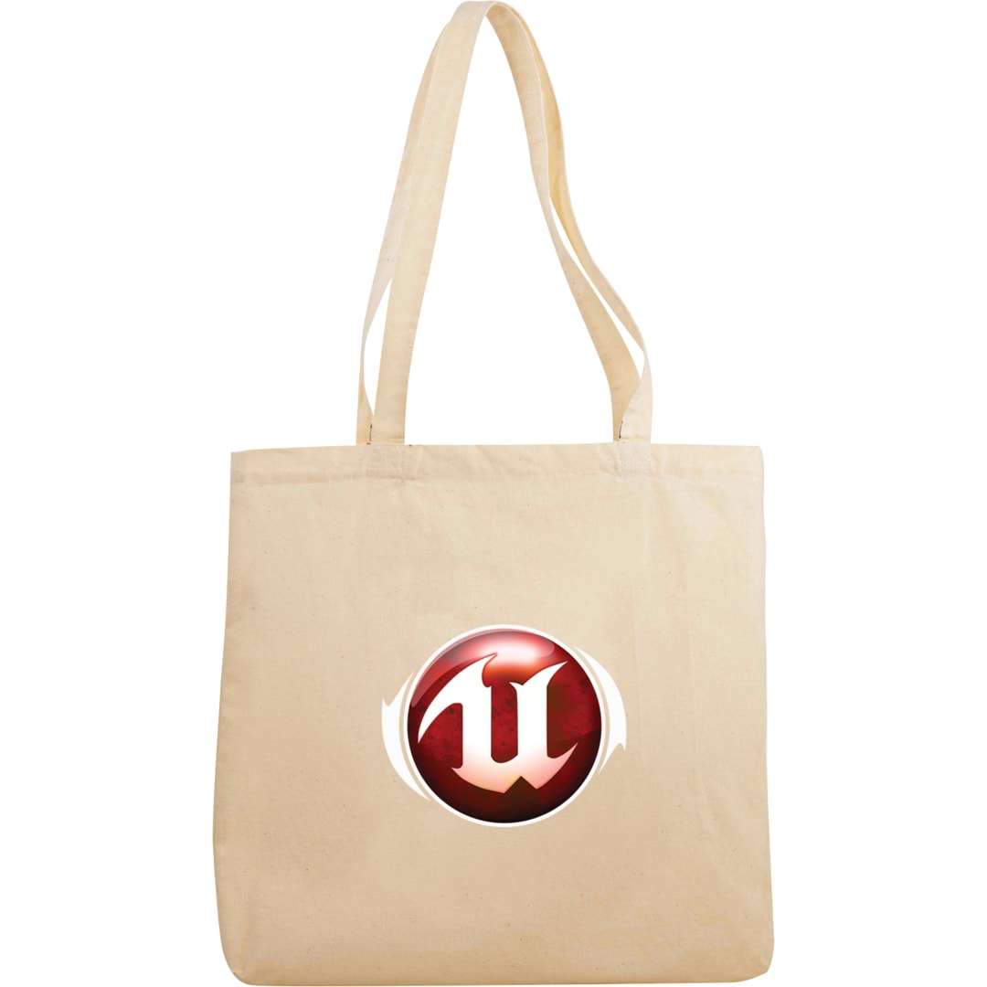 Front View of Natural 6oz Classic Cotton Canvas Meeting Tote
