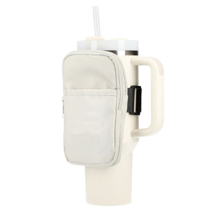 Front View of Natural Bottle Buddy Deluxe Water Bottle Pouch plain