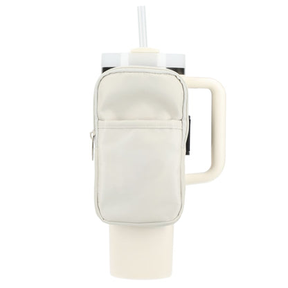 Front View of Natural Bottle Buddy Deluxe Water Bottle Pouch plain