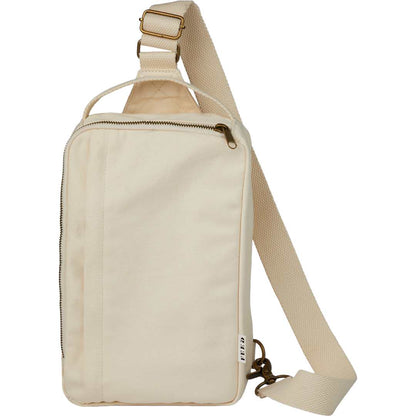Front View of Natural Feed Organic Sling Backpack plain