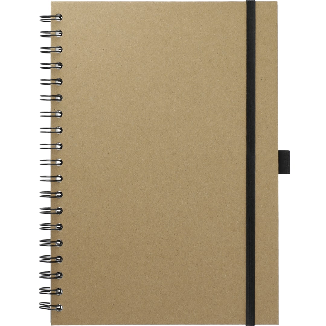 Front View of Natural FSC® Mix 7" x 10" Large Spiral Journal plain