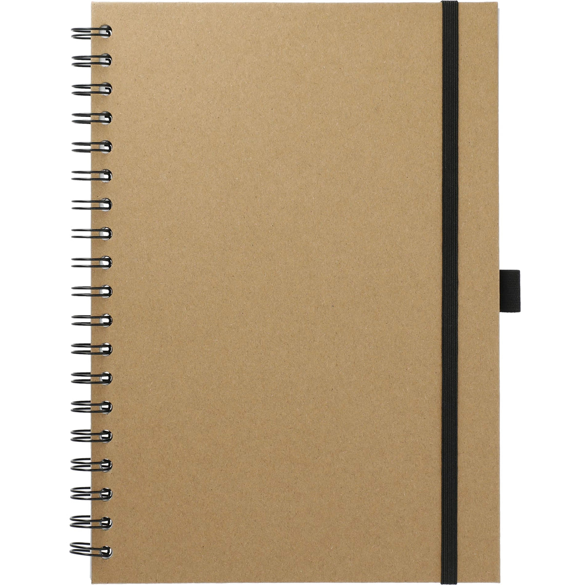 Front View of Natural FSC® Mix 7" x 10" Large Spiral Journal plain