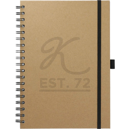 Front View of Natural FSC® Mix 7" x 10" Large Spiral Journal