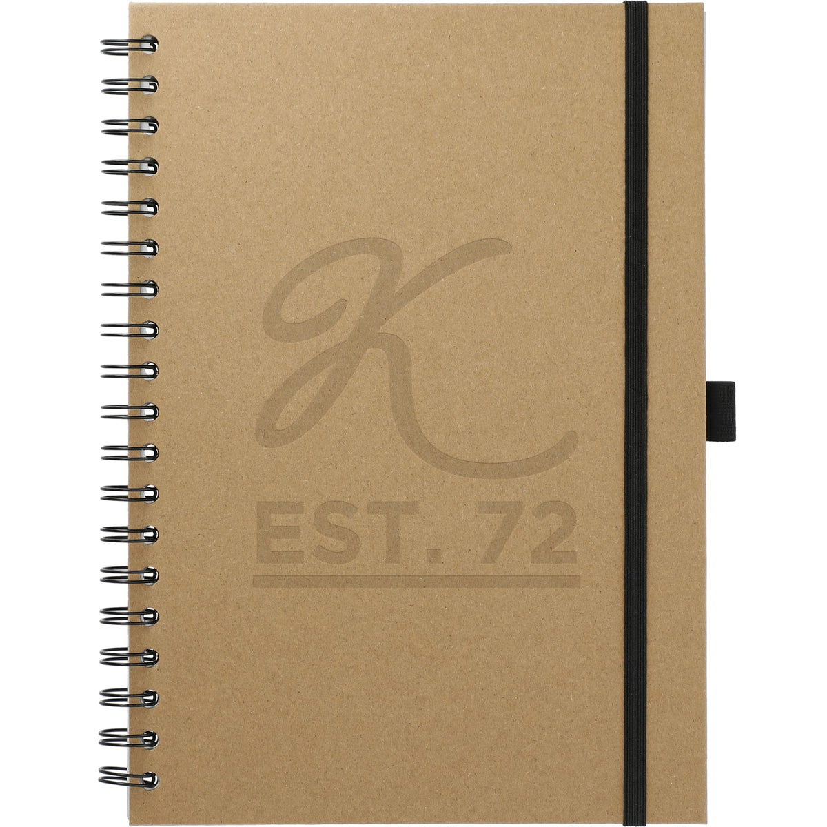 Front View of Natural FSC® Mix 7" x 10" Large Spiral Journal