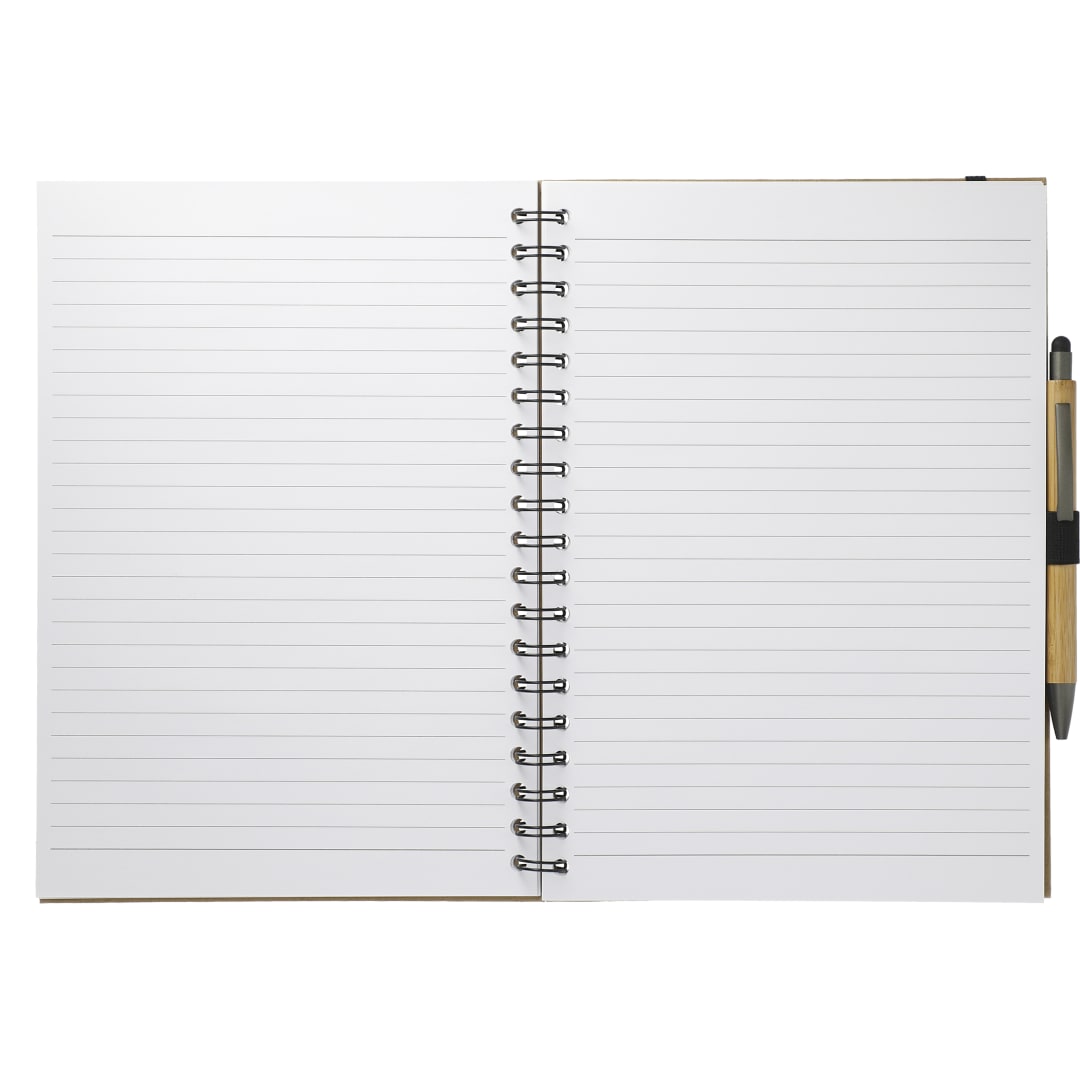 Front View of Natural FSC® Mix 7" x 10" Large Spiral Journal