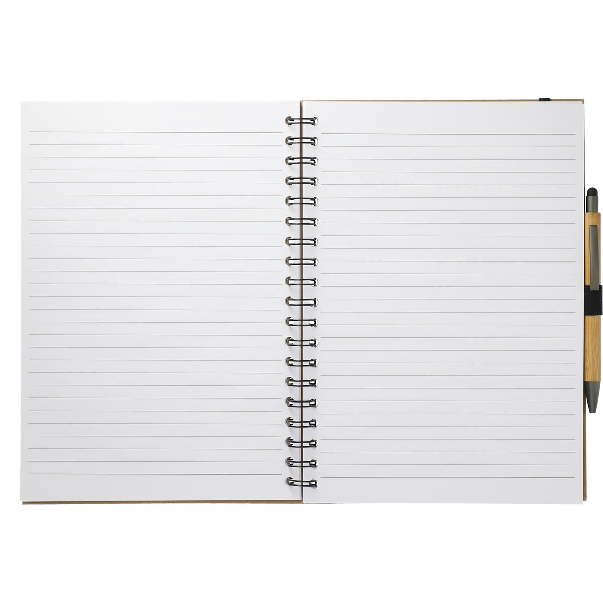 Front View of Natural FSC® Mix 7" x 10" Large Spiral Journal