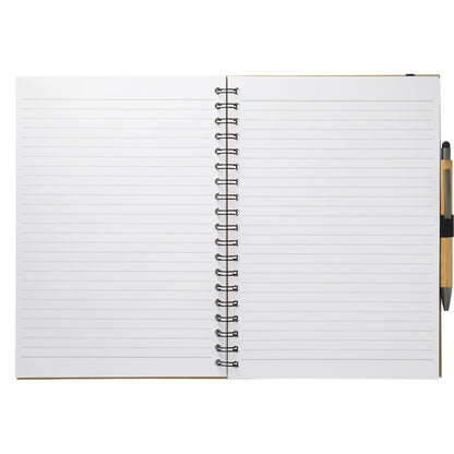 Front View of Natural FSC® Mix 7" x 10" Large Spiral Journal