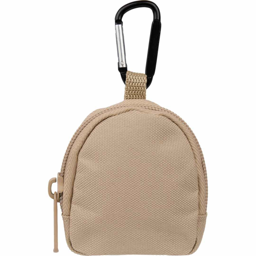 Front View of Natural Mini Backpack Bag Charm plain