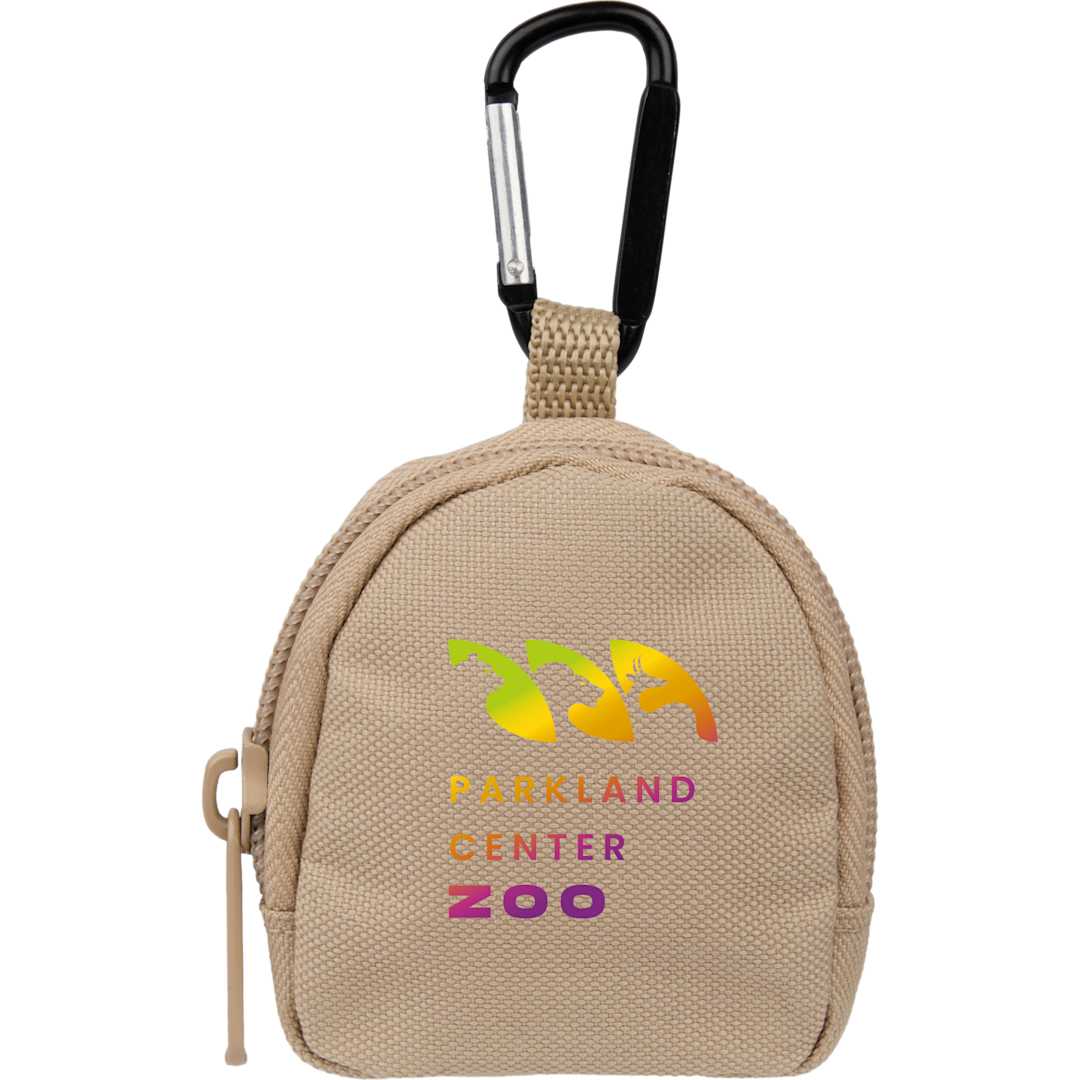 Front View of Natural Mini Backpack Bag Charm