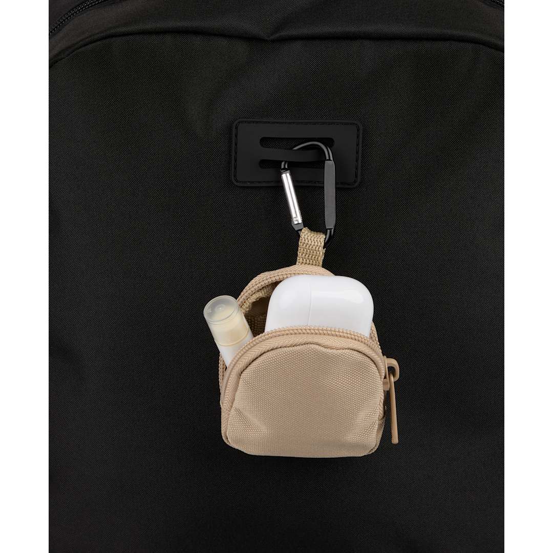 Front View of Natural Mini Backpack Bag Charm