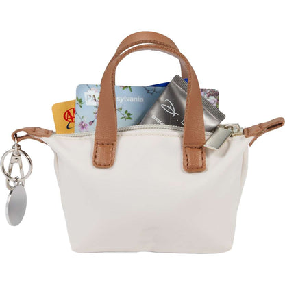 Front View of Natural Mini Fontaine Tote Charm