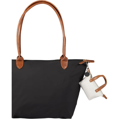 Front View of Natural Mini Fontaine Tote Charm