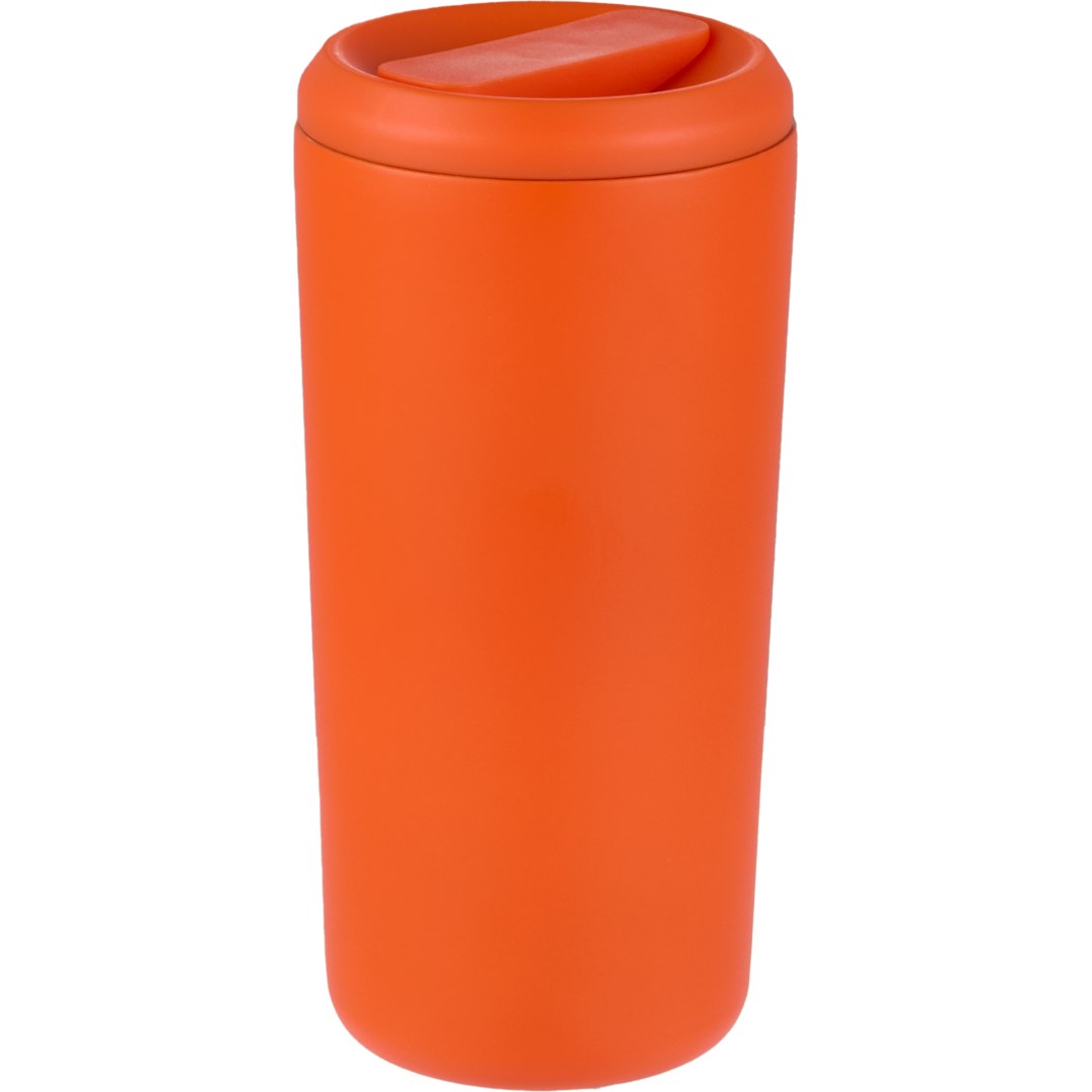 Front View of Orange Drake Eco-Friendly Vacuum Insulated  Tumbler 16oz plain