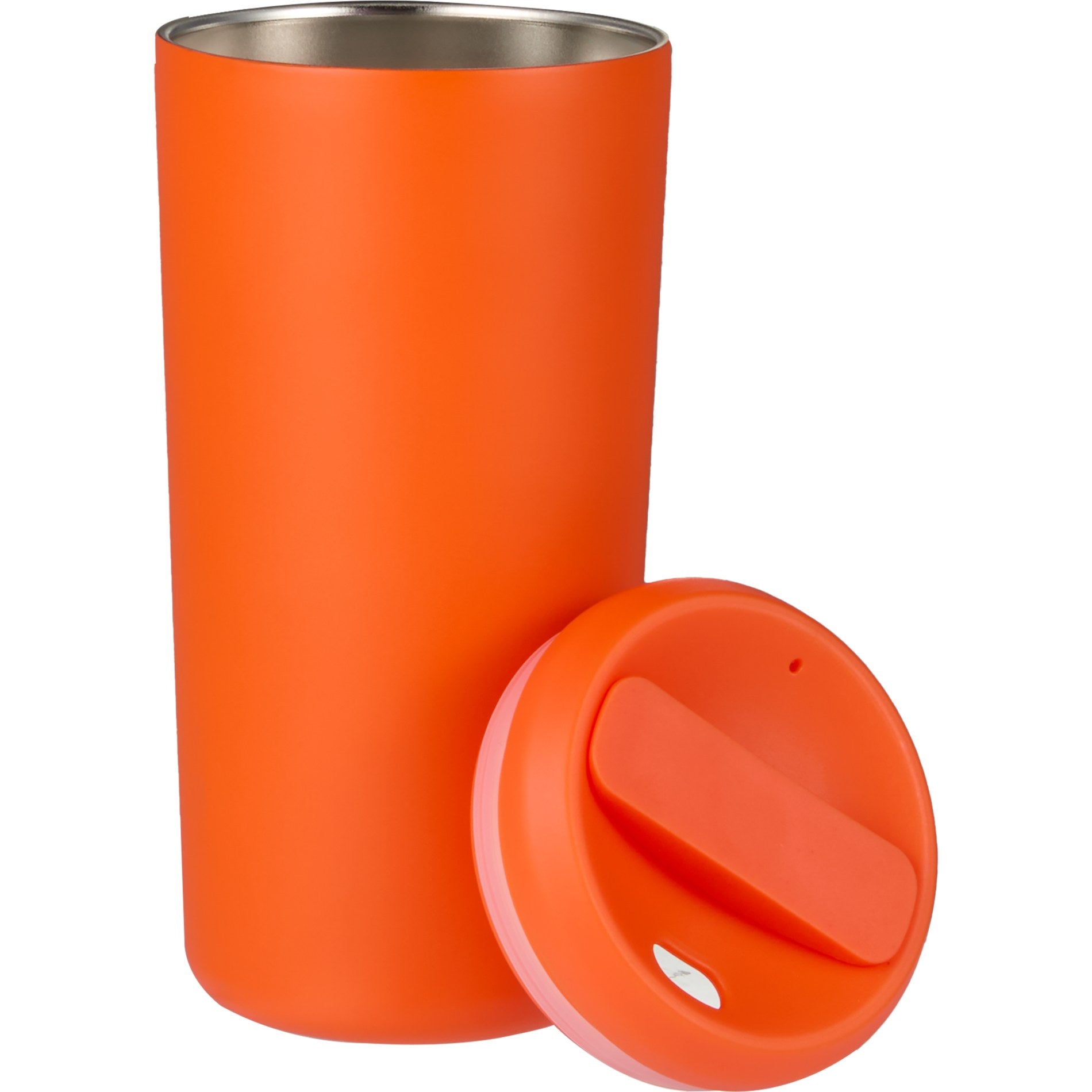 Front View of Orange Drake Eco-Friendly Vacuum Insulated  Tumbler 16oz plain