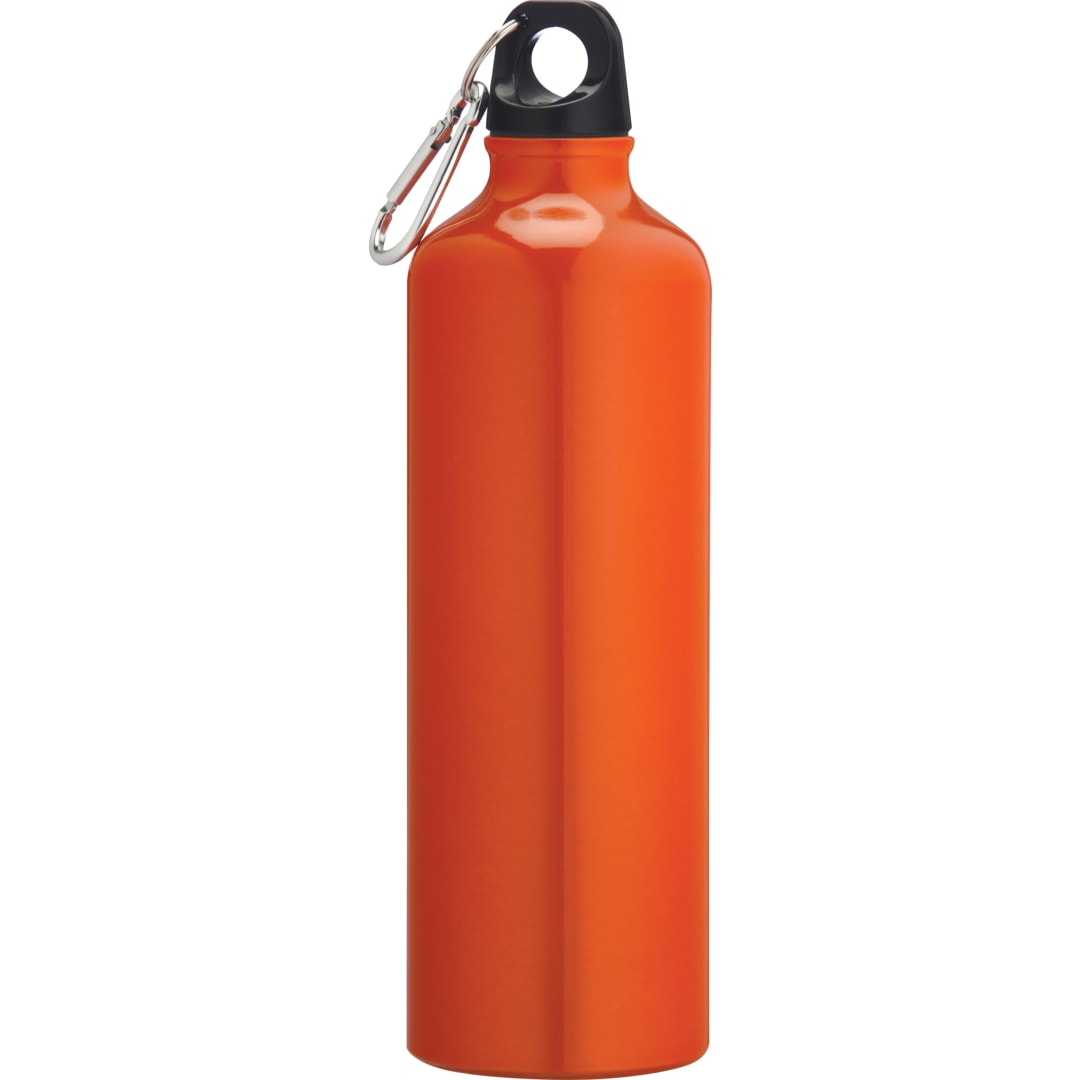Front View of Orange Pacific 26oz Aluminum Sports Bottle plain