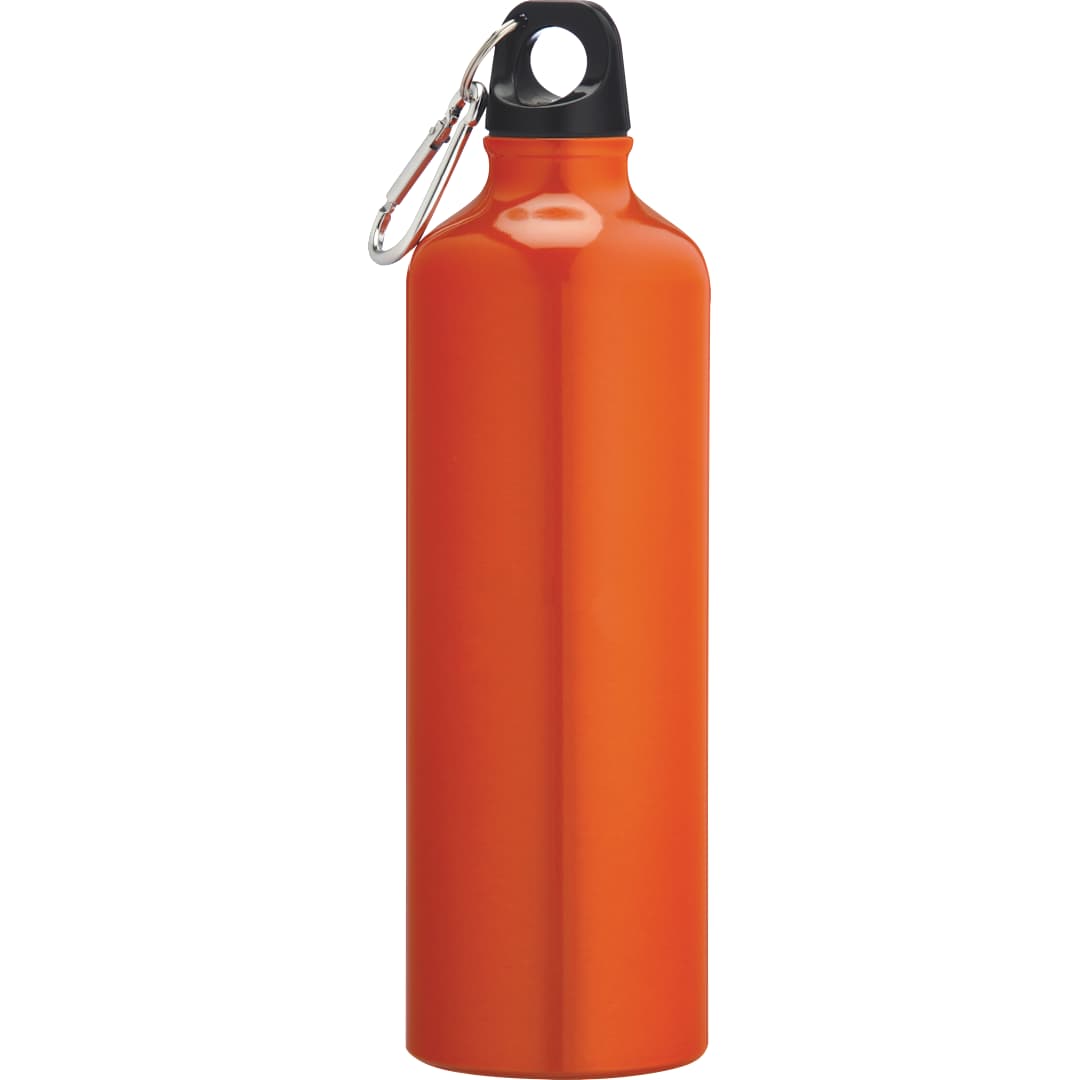 Front View of Orange Pacific 26oz Aluminum Sports Bottle plain