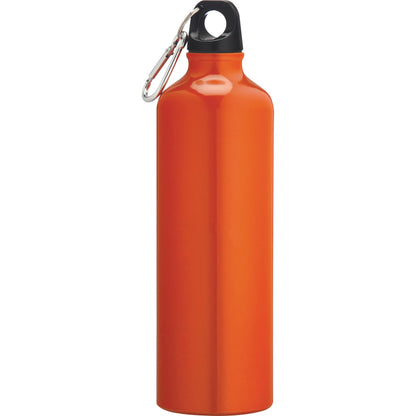 Front View of Orange Pacific 26oz Aluminum Sports Bottle plain