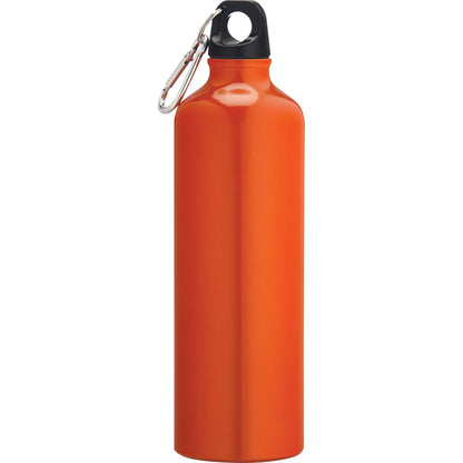 Front View of Orange Pacific 26oz Aluminum Sports Bottle plain