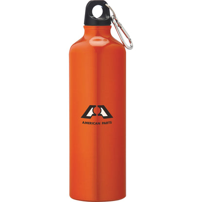 Front View of Orange Pacific 26oz Aluminum Sports Bottle