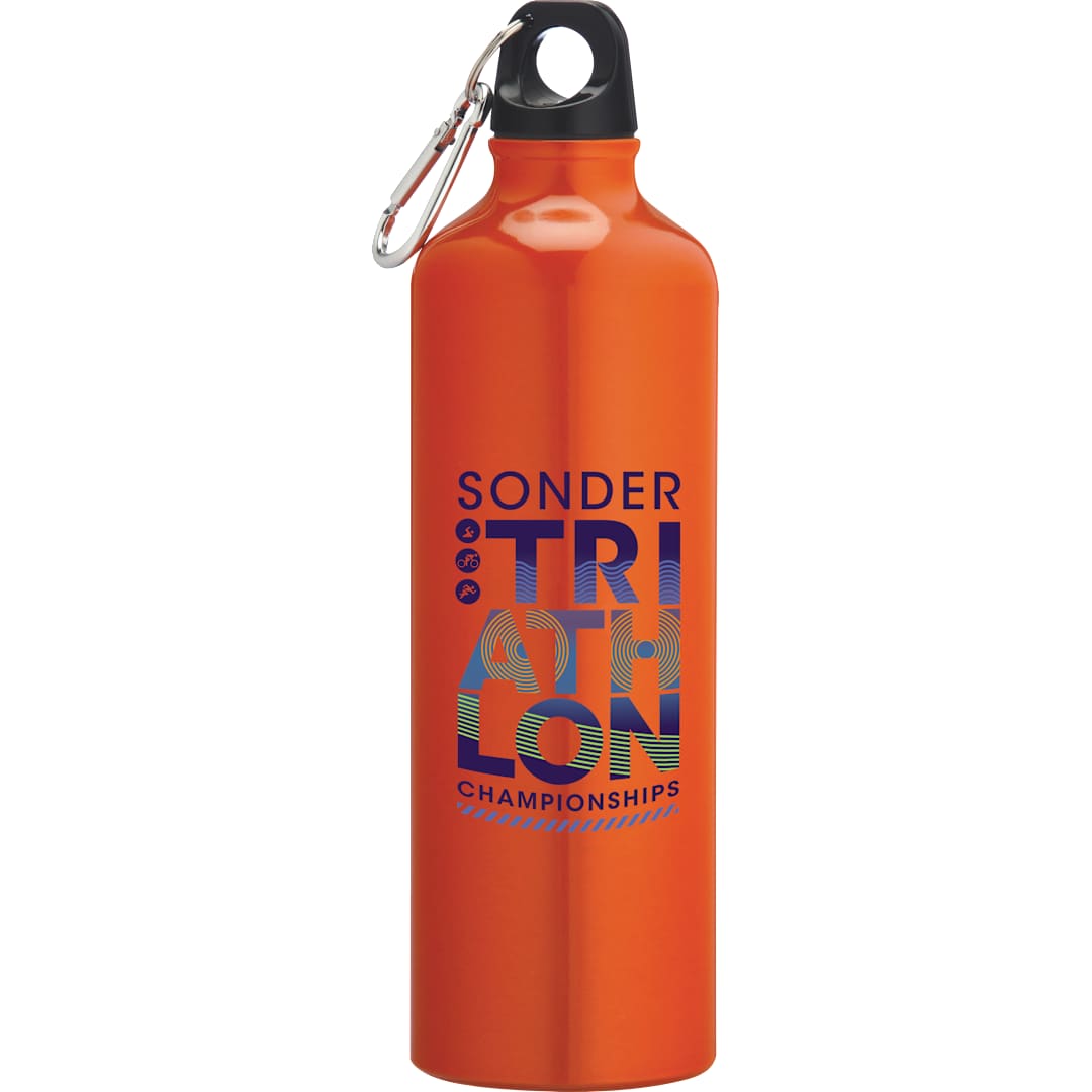 Front View of Orange Pacific 26oz Aluminum Sports Bottle