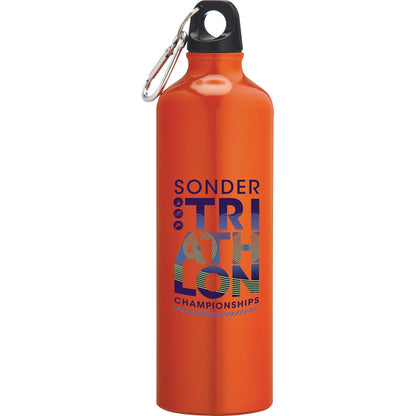 Front View of Orange Pacific 26oz Aluminum Sports Bottle