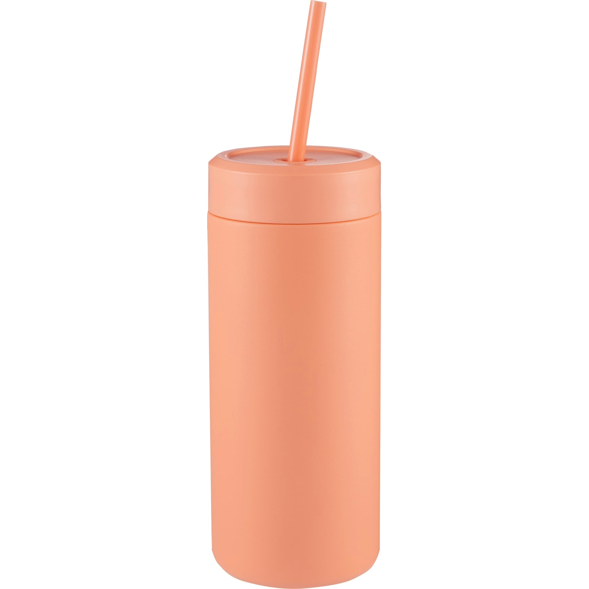 Front View of Orange Sol Tonal Straw Tumbler 20oz plain