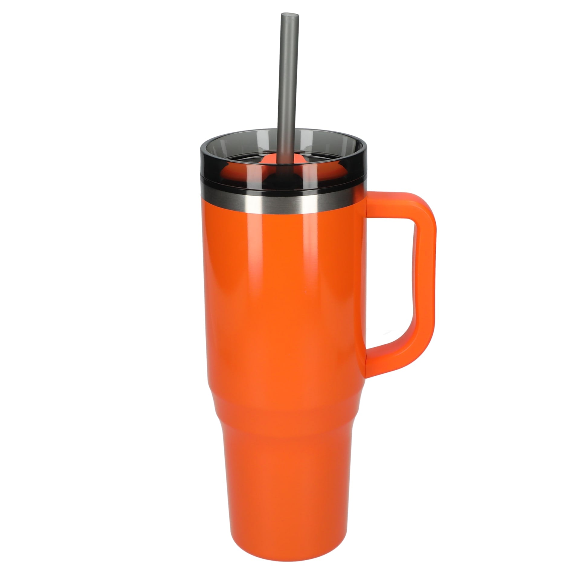 Front View of Orange Thor 40oz Straw Tumbler plain