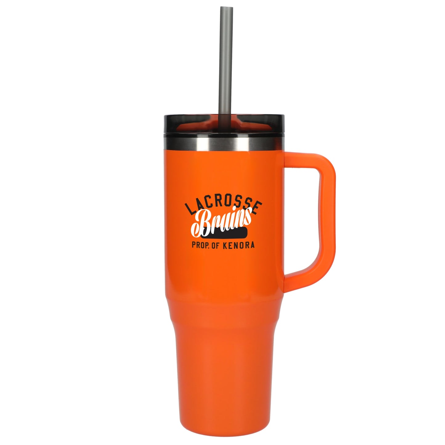 Front View of Orange Thor 40oz Straw Tumbler