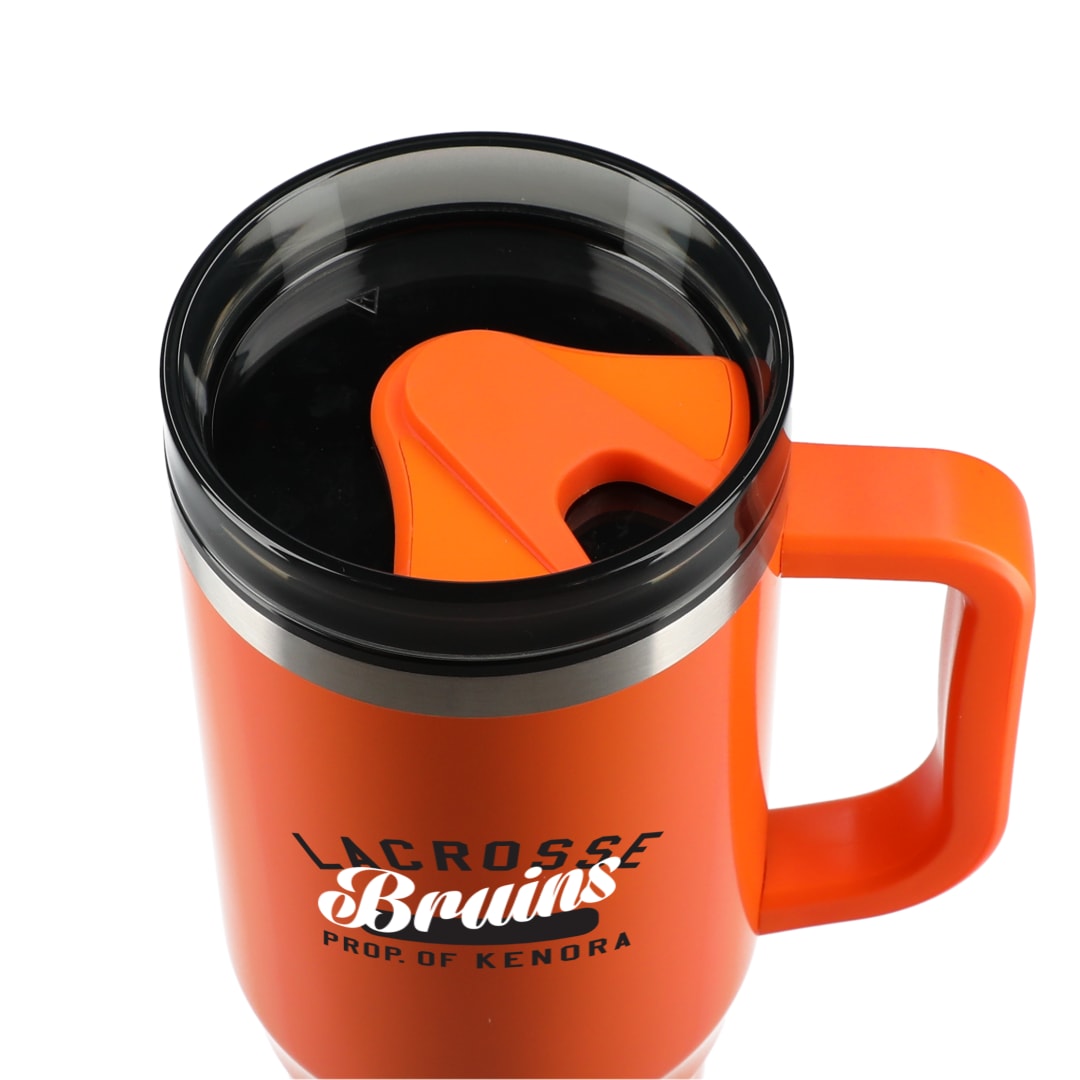 Front View of Orange Thor 40oz Straw Tumbler