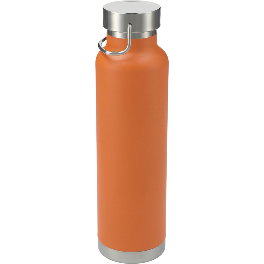 Front View of Orange Thor Copper Vacuum Insulated Bottle 22oz plain