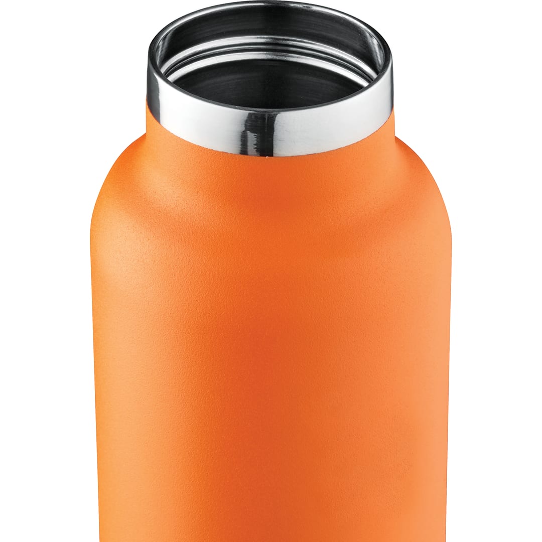 Front View of Orange Thor Copper Vacuum Insulated Bottle 22oz