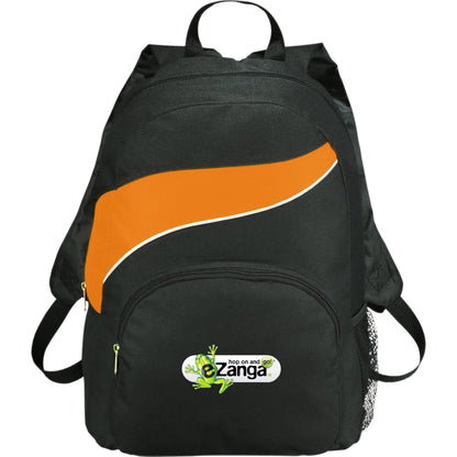 Front View of Orange Tornado Deluxe Backpack