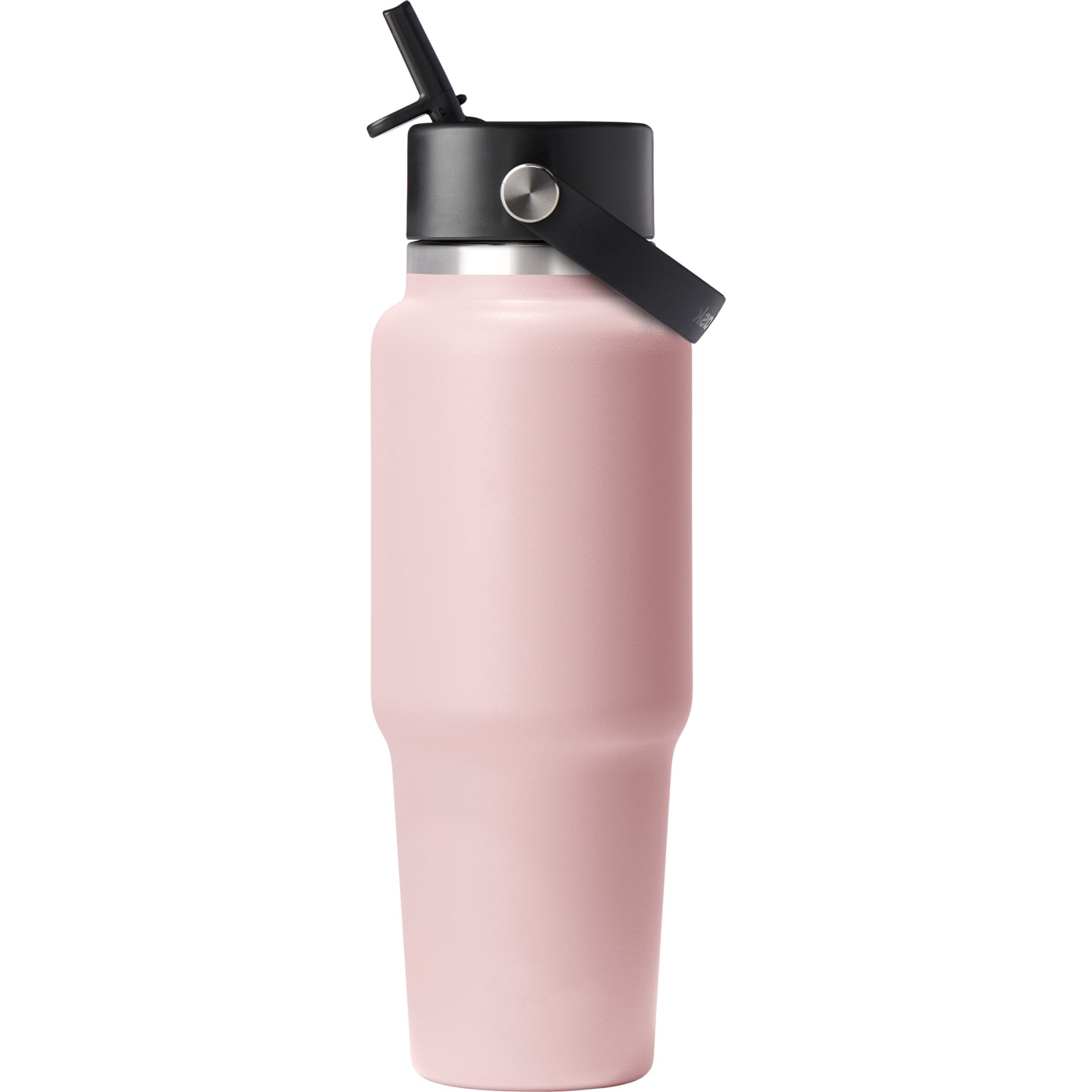 Front View of Pink Hydro Flask® Travel Bottle w/ Flex Straw Cap 32oz plain