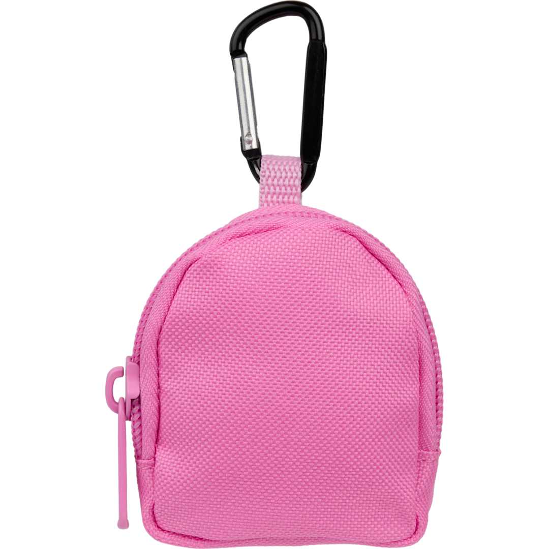 Front View of Pink Mini Backpack Bag Charm plain