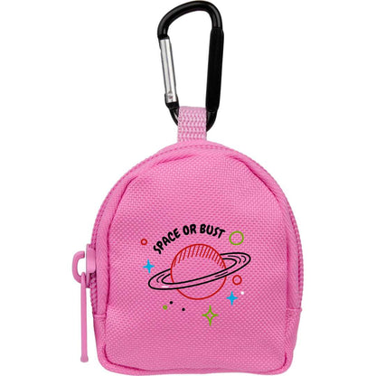 Front View of Pink Mini Backpack Bag Charm