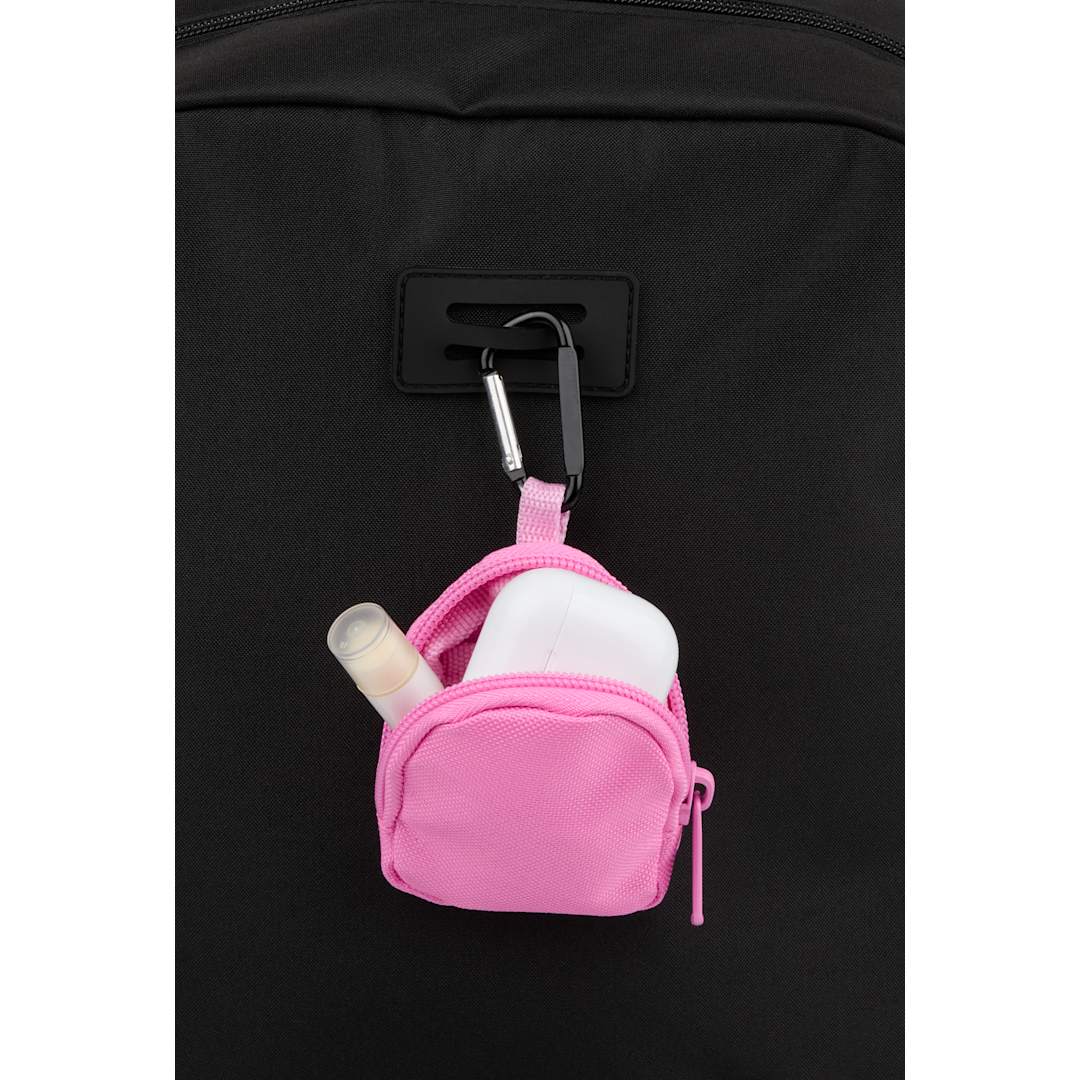 Front View of Pink Mini Backpack Bag Charm