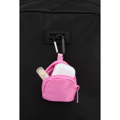 Front View of Pink Mini Backpack Bag Charm