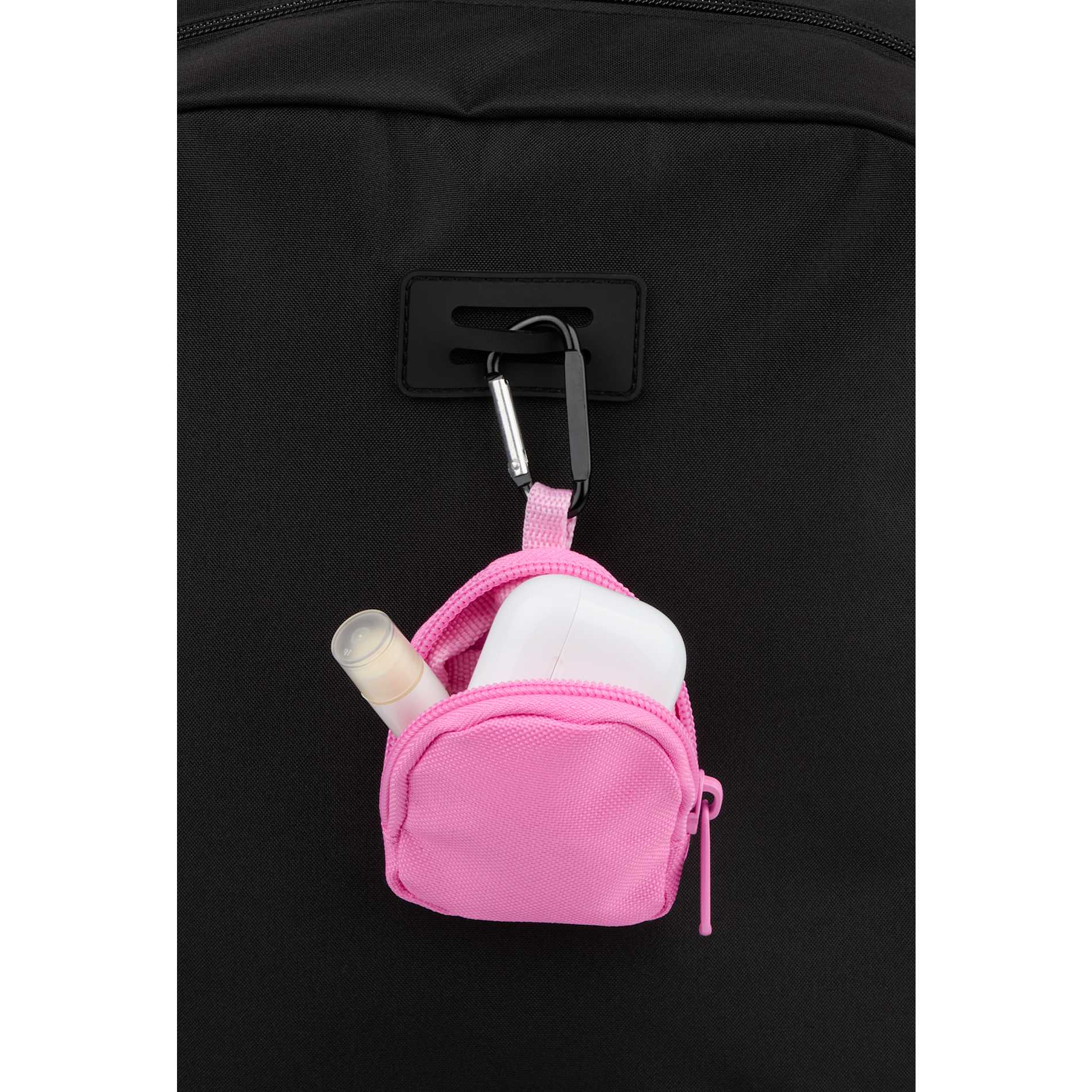 Front View of Pink Mini Backpack Bag Charm