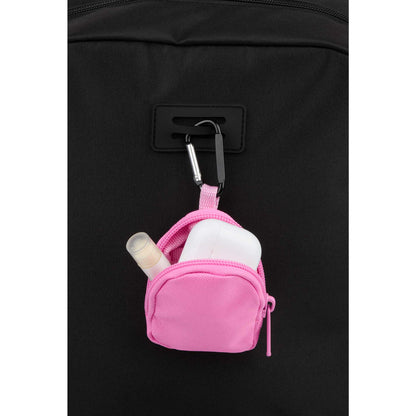 Front View of Pink Mini Backpack Bag Charm