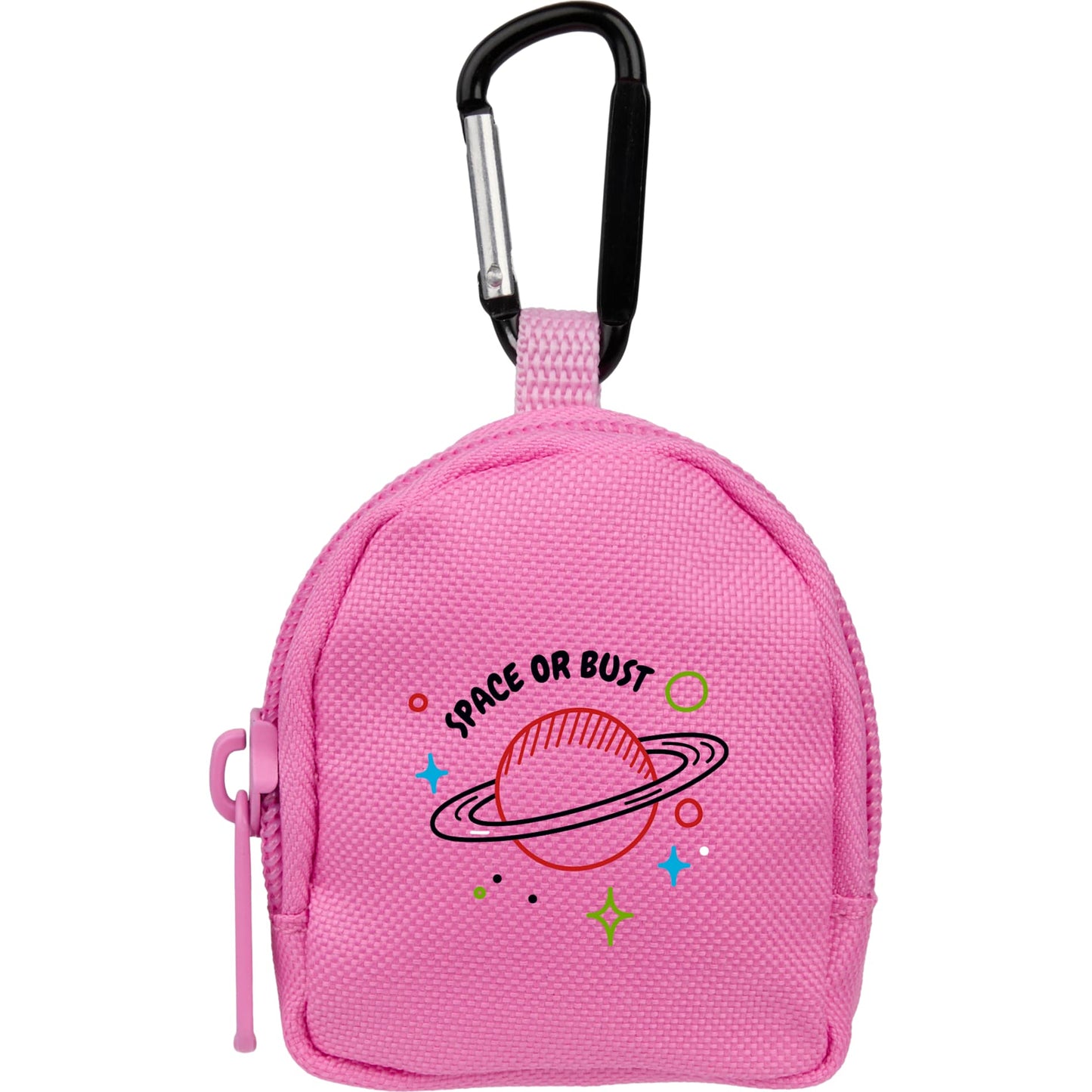 Front View of Pink Mini Backpack Bag Charm