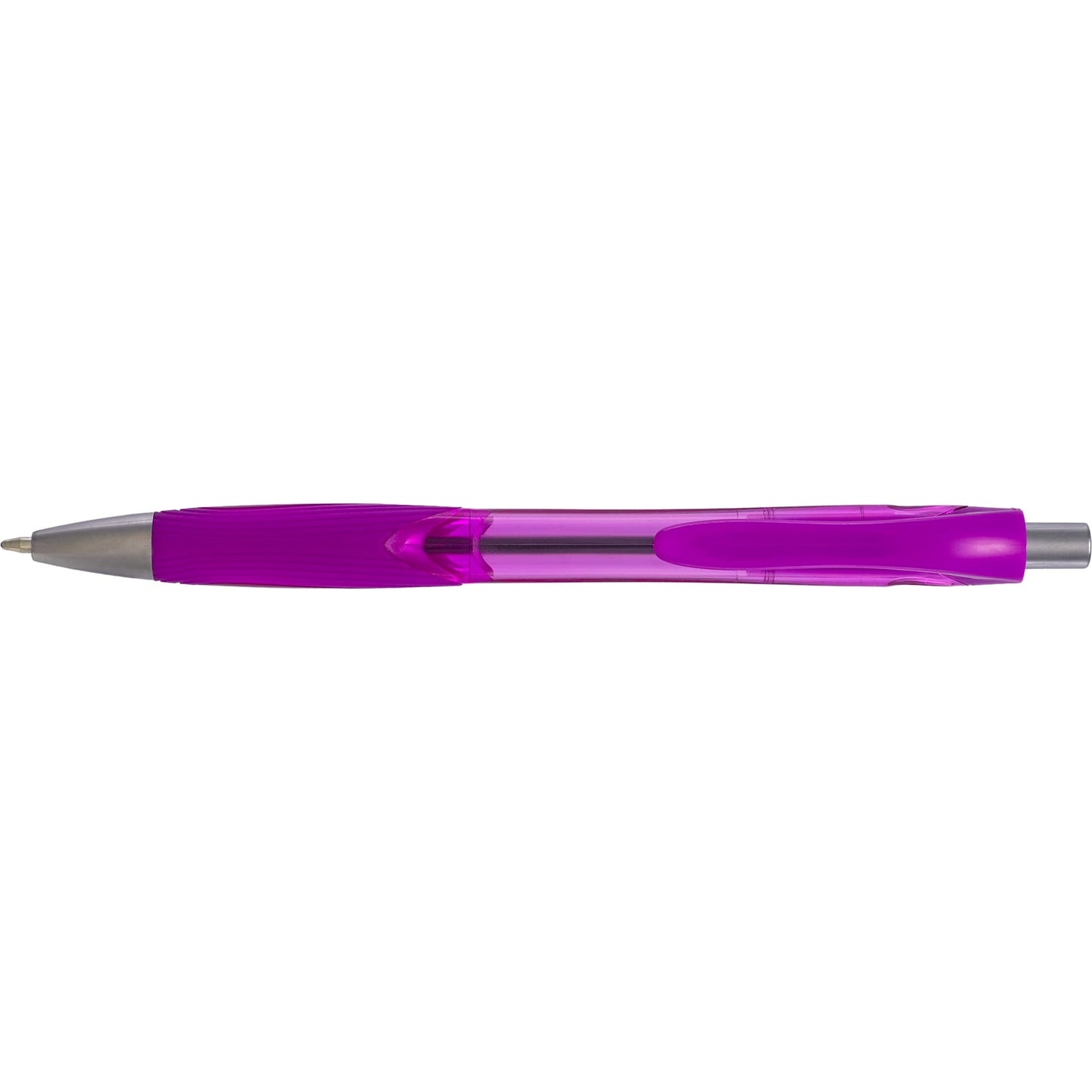 Front View of Purple Carlow Recycled Gel Pen