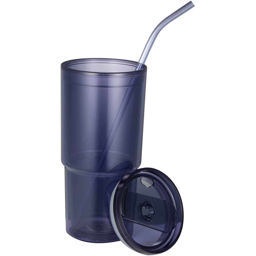 Front View of Purple Mia Recycled Acrylic Tumbler 24oz plain