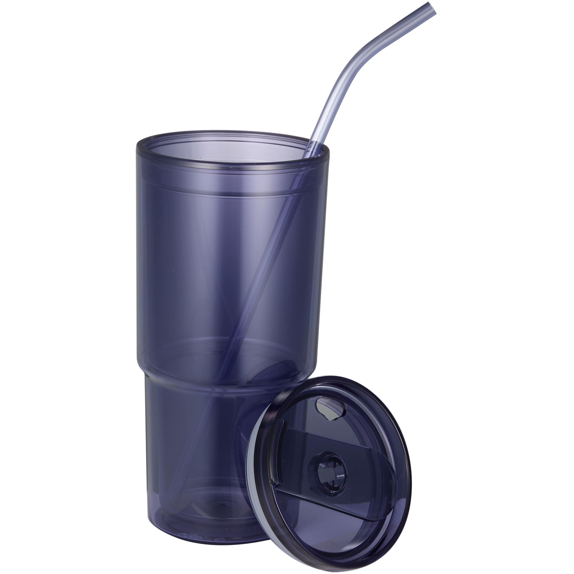 Front View of Purple Mia Recycled Acrylic Tumbler 24oz plain